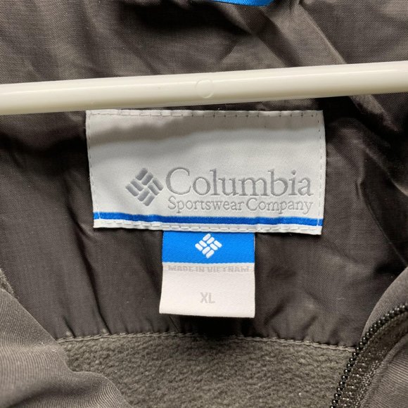 Columbia Jacket Men Extra Large Adult Green Full Zip Outdoor Pockets Warm Fleece - Picture 2 of 13